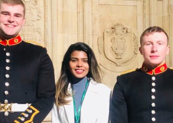 A UK Royal treat for the “Indian Princess Sanjuna Madonakendi” at the HM Royal Marines Mountbatten Music Festival.