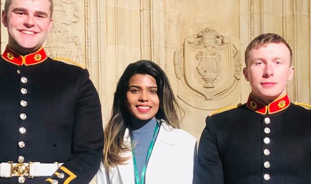 A UK Royal treat for the “Indian Princess Sanjuna Madonakendi” at the HM Royal Marines Mountbatten Music Festival.