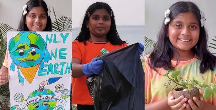 #BeTheChange Campaign by Bengaluru's Little Environmentalist Manya Harsha fights against climate change