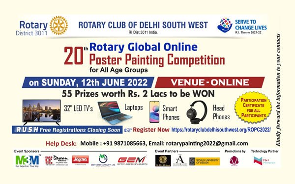 Rotary announces: 20th Global Poster Painting Competition