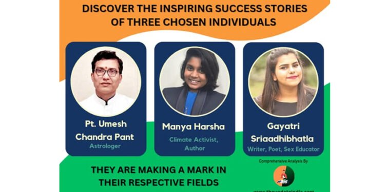 Discover the inspiring success stories of three chosen individuals who are making a mark in their respective fields