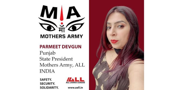 Women Entrepreneur Parmeet Devgun announced to be the state president of Mothers Army, All India